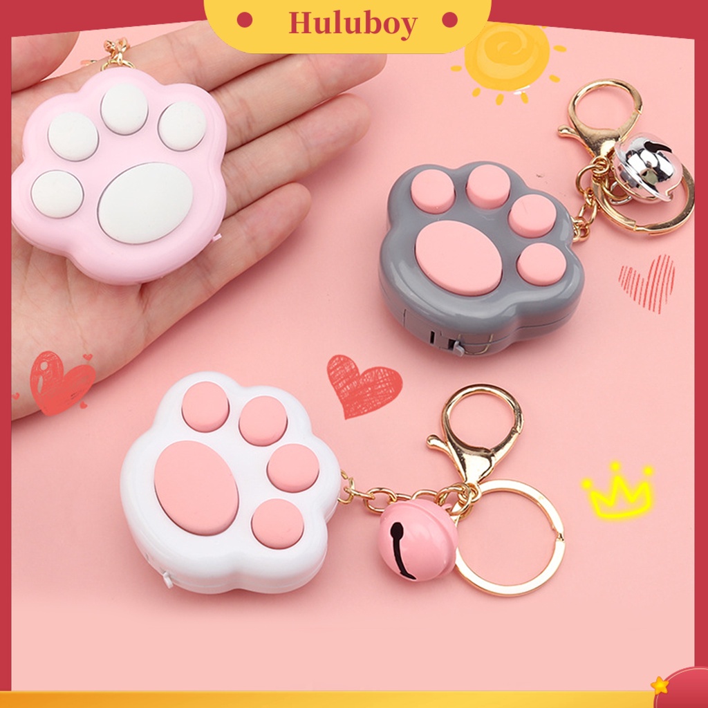 Mini Fidget Toy Lovely Portable Funny Cat Paw Push Fidget Game Keychain