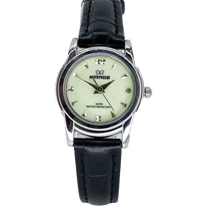 ➴ Mirage watch Jam Tangan Analog Wanita Strap Kulit Trendy Casual Tahan Air 3ATM Original Garansi 1 