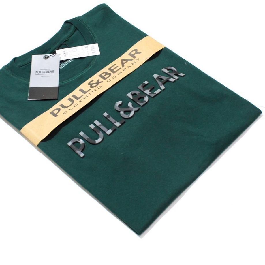 Stok Terbatas KAOS PRIA PULL AND BEAR FLOKING / TIMBUL ORIGINAL PREMIUM HIGH QUALITY BAJU KAOS DISTR