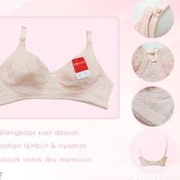 BRA SOREX MENYUSUI NURSING BRA MATERNITY BRA BH 8097 BRA MOTIF SALUR - 38, Merah Muda