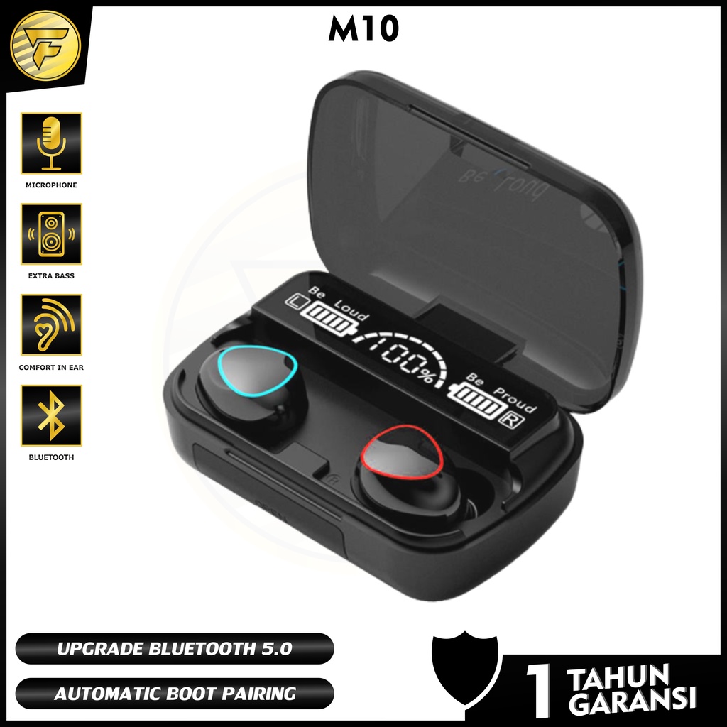 TWS M10 earphone bluetooth HIFI BASS stereo music telfon GAMING LOW DELAY wireless headset mic