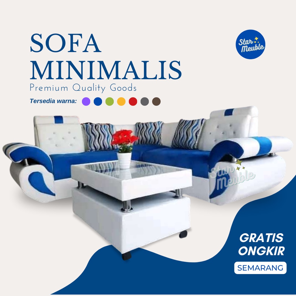 Sofa Minimalis Set Sofa L Sudut Sofa Ruang Tamu Sofa Kualitas Premium Semarang - Star Meuble