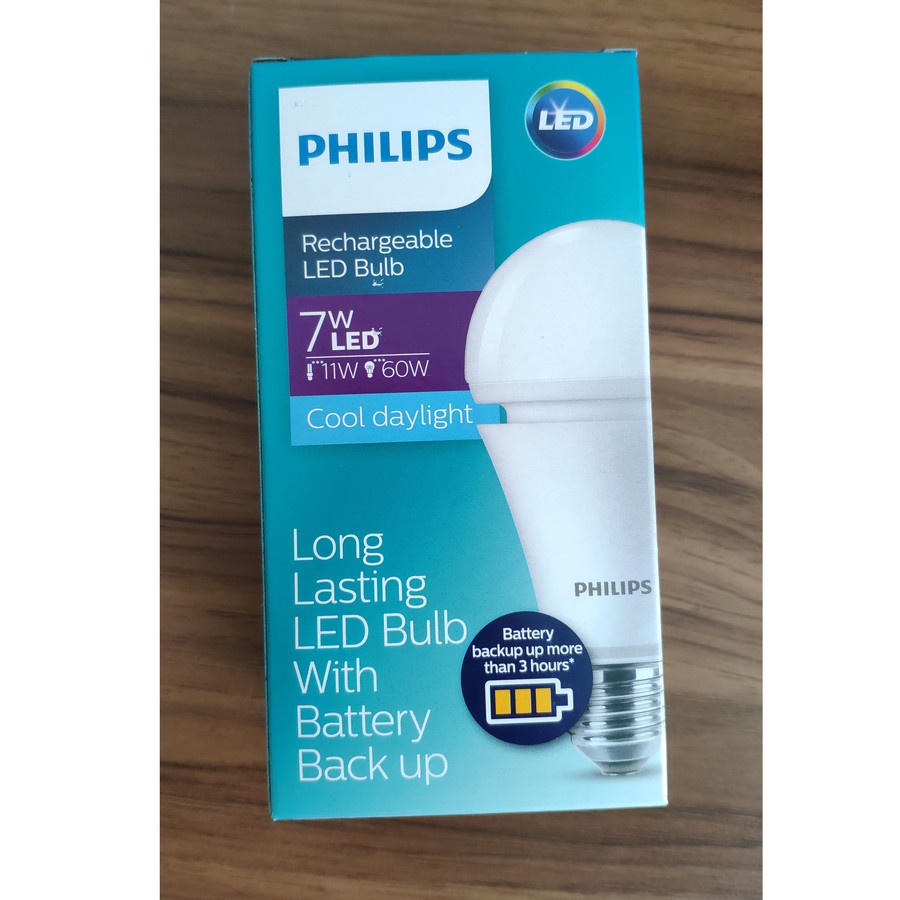 Philips Lampu LED Emergency 7W Putih Bulb Rechargeable