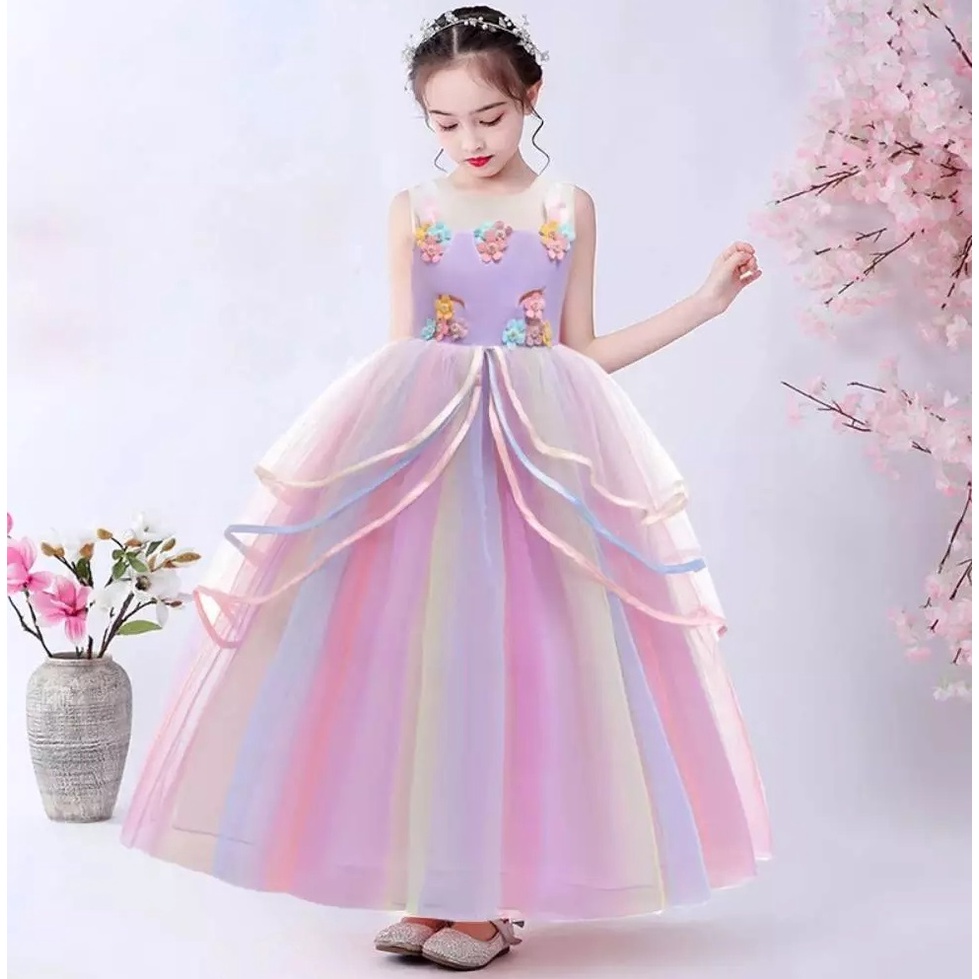 (MAMASILO) Dress Unicorn Tanpa Lengan Import/Dress unicorn Import Bonus Bando