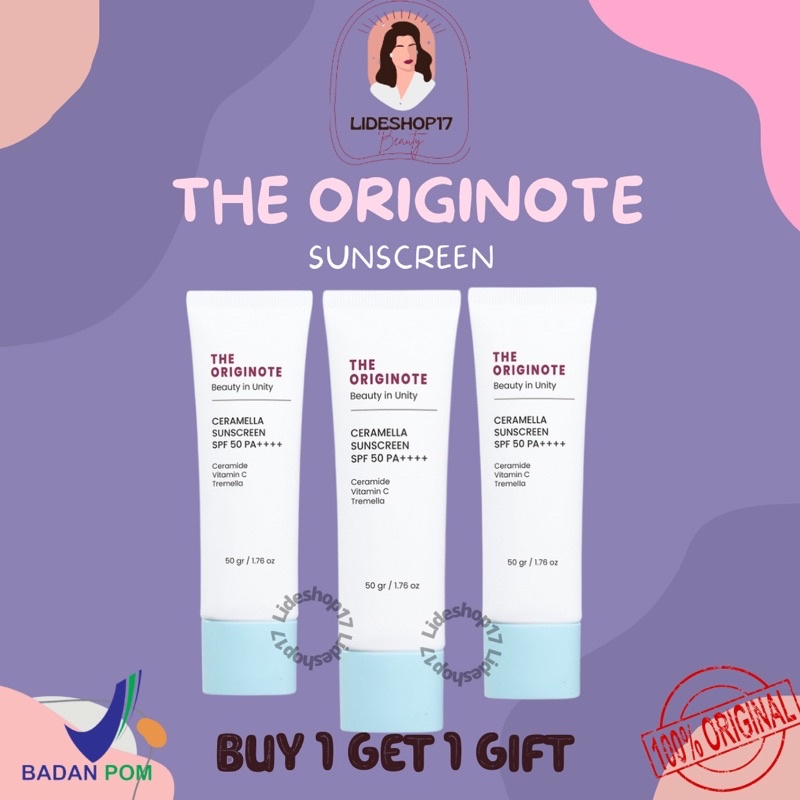 [READY] The Originote Ceramella Sunscreen SPF50 PA++++ 50gr Sunscreen the originote - Serum Sunscreen untuk Skin Barrier Protect Melindungi dari Sinar Matahari with 3D Ceramide, Vitamin C and Tremella