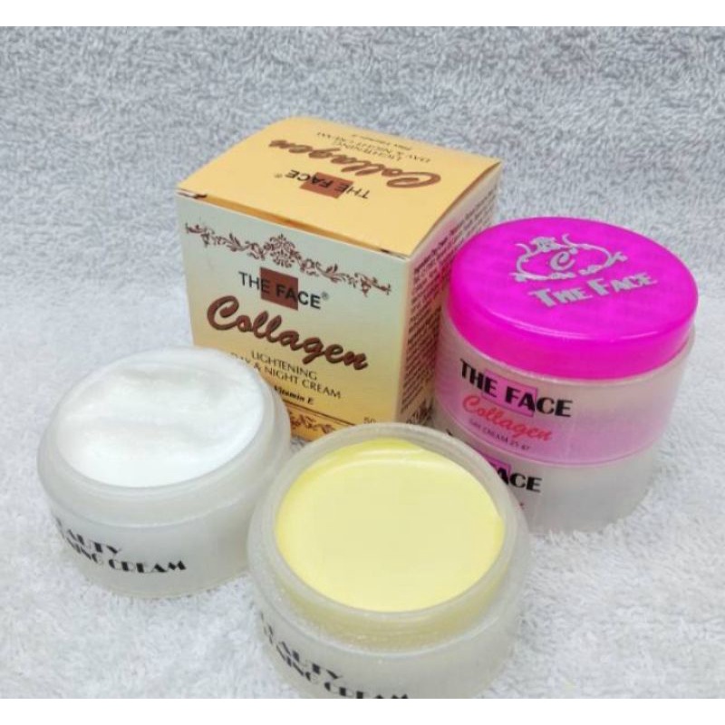 BPOM THE FACE CREAM COLLAGEN DAY AND NIGHT ORIGINAL / KRIM KOLAGEN / WHITENING PEMUTIH ASLI ORI