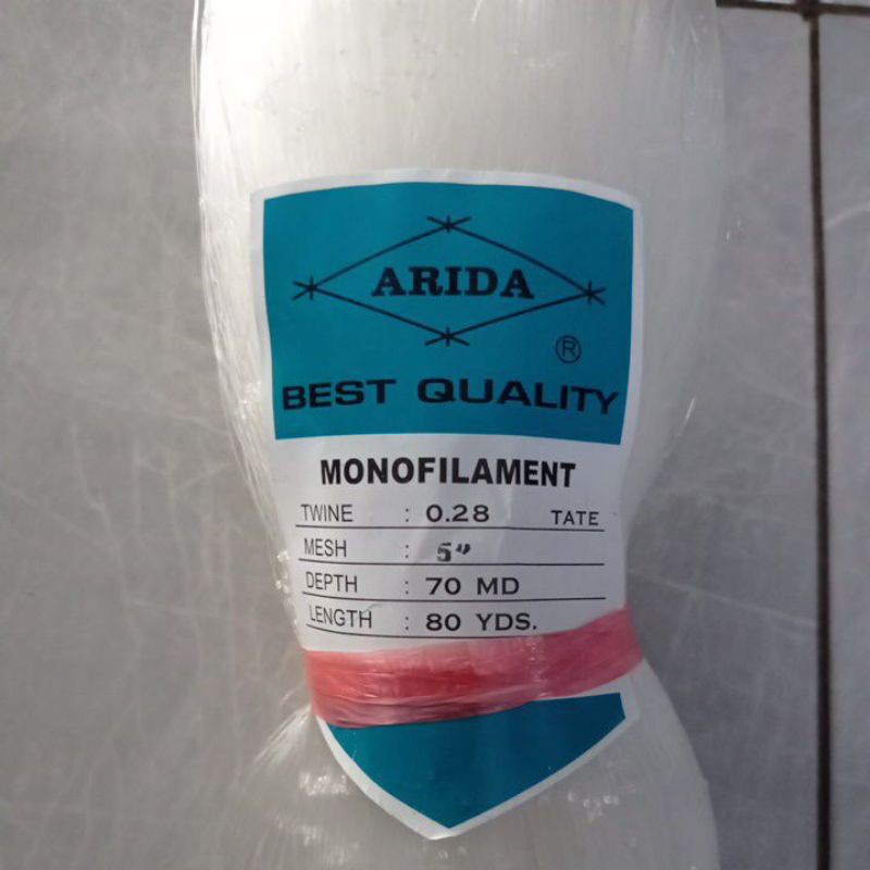jaring ikan arida 5 inchi 0.28 70/80 tate arida jaring ikan senar jaring pukat jaring ikan bawal jar