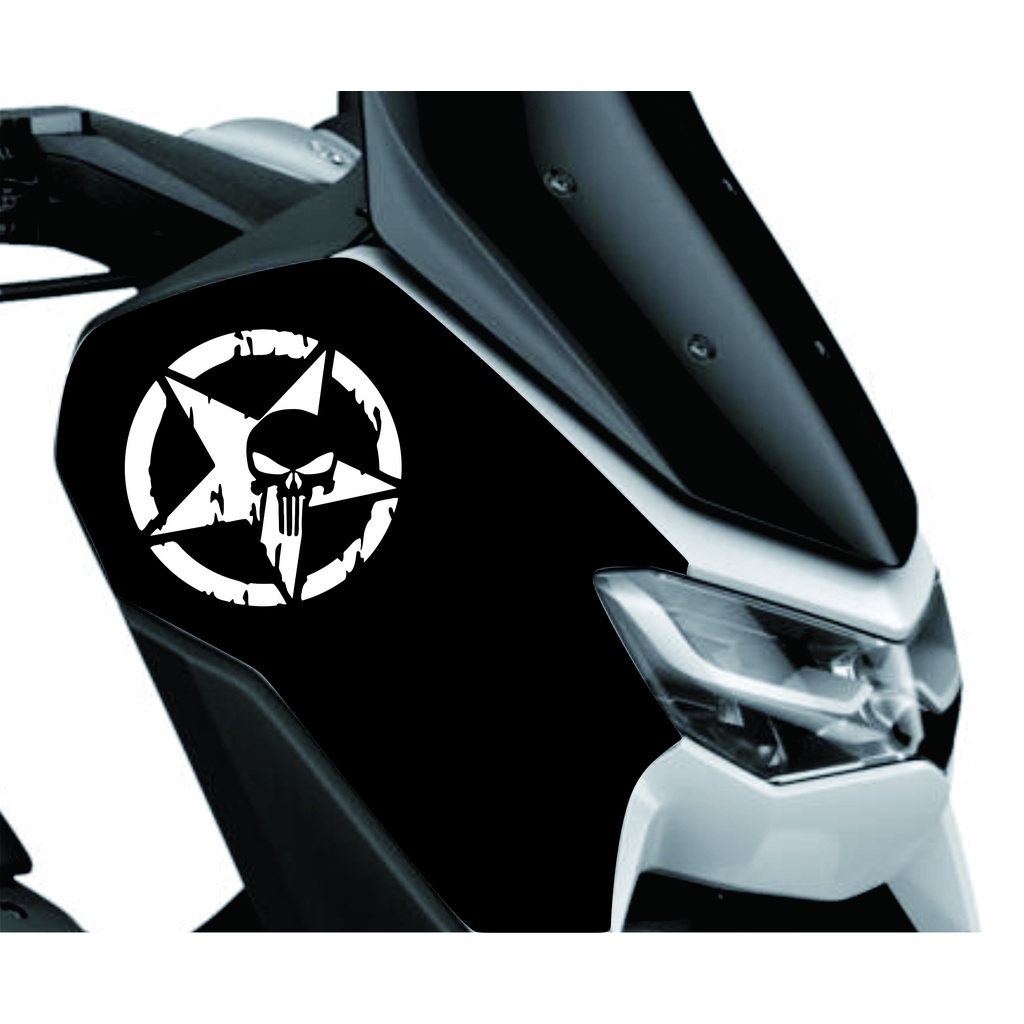 stiker punisher stiker motor helm stiker keren