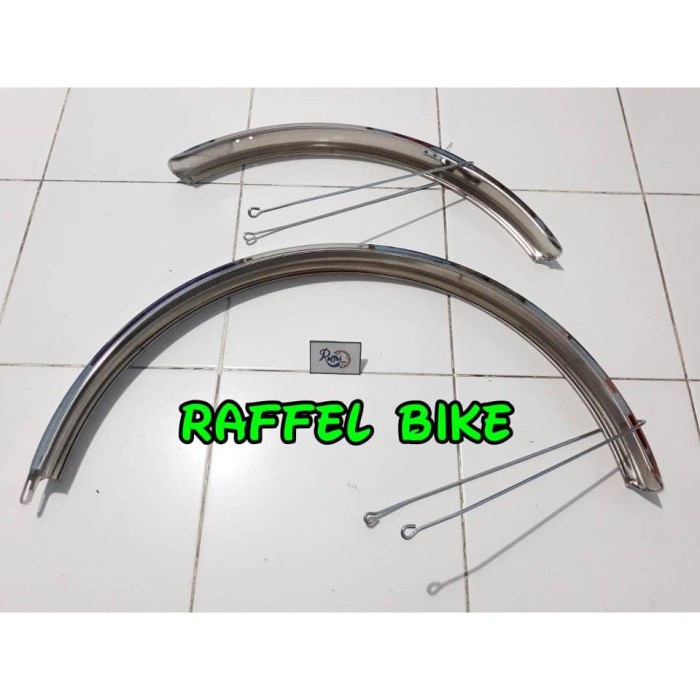 Termurah. Spakbor sepeda 26 chrome depan belakang