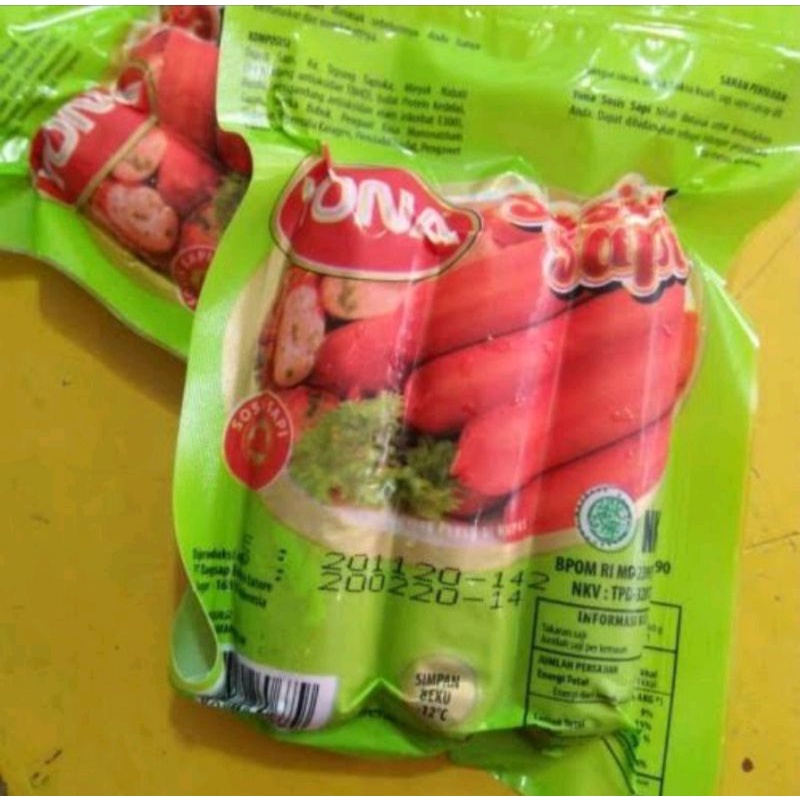 

YONA Sosis Sapi merah 80gr isi 3Pcs