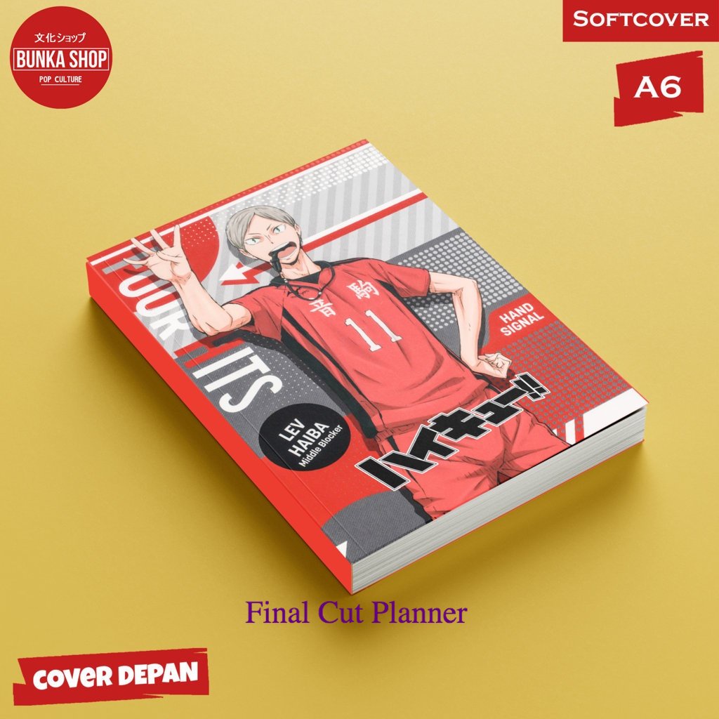 

Buku tulis polos/bergaris Anime Haikyuu Lev Haiba Softcover A6 Buku Tulis CAtatan Notes Agenda Planner Jurnal