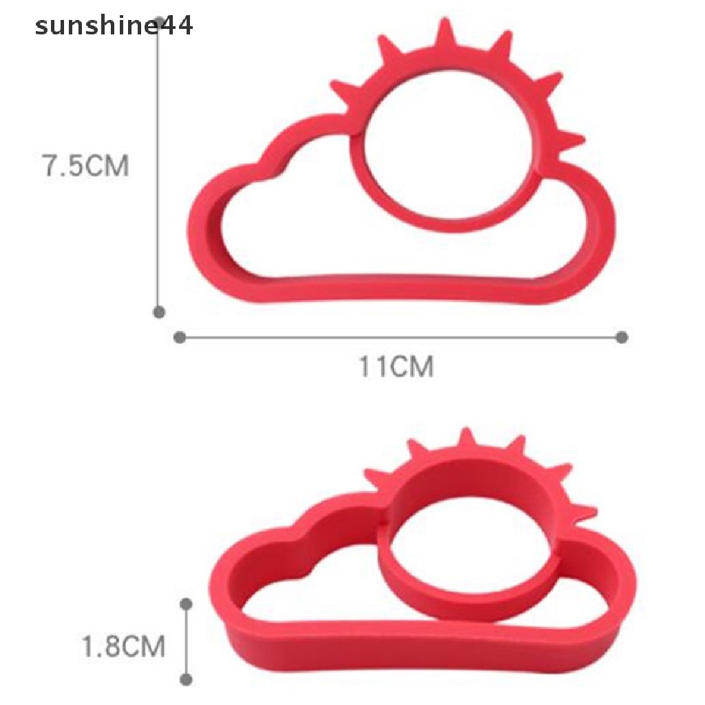 Sunshine 1PC Cetakan Telur Goreng / Pancake Bentuk Matahari / Awan Bahan Silikon