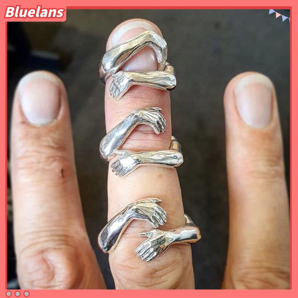 Bluelans Hugging Ring Adjustable Open End 2 Colors Adjustable Finger Jewellerys