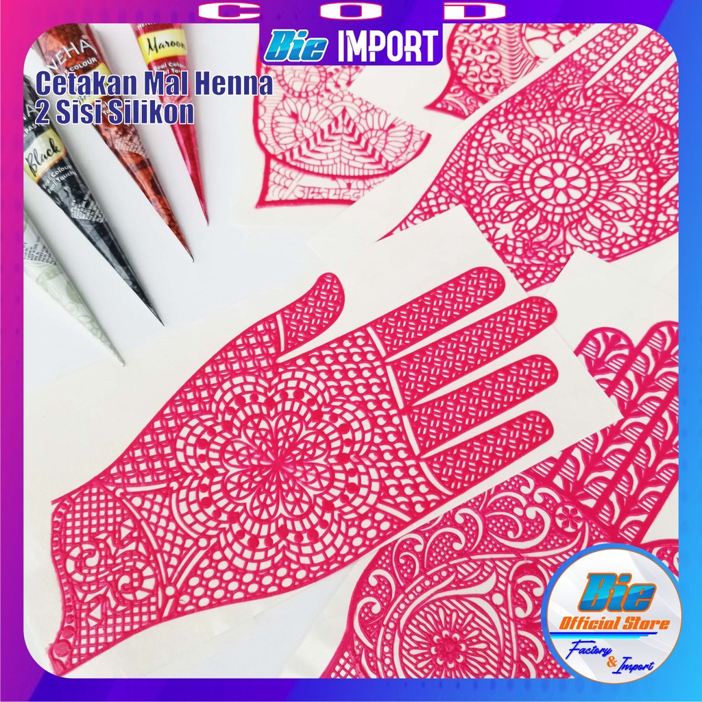 Cetakan Mal Hena Tangan Arabian Silikon Impor Best Seller