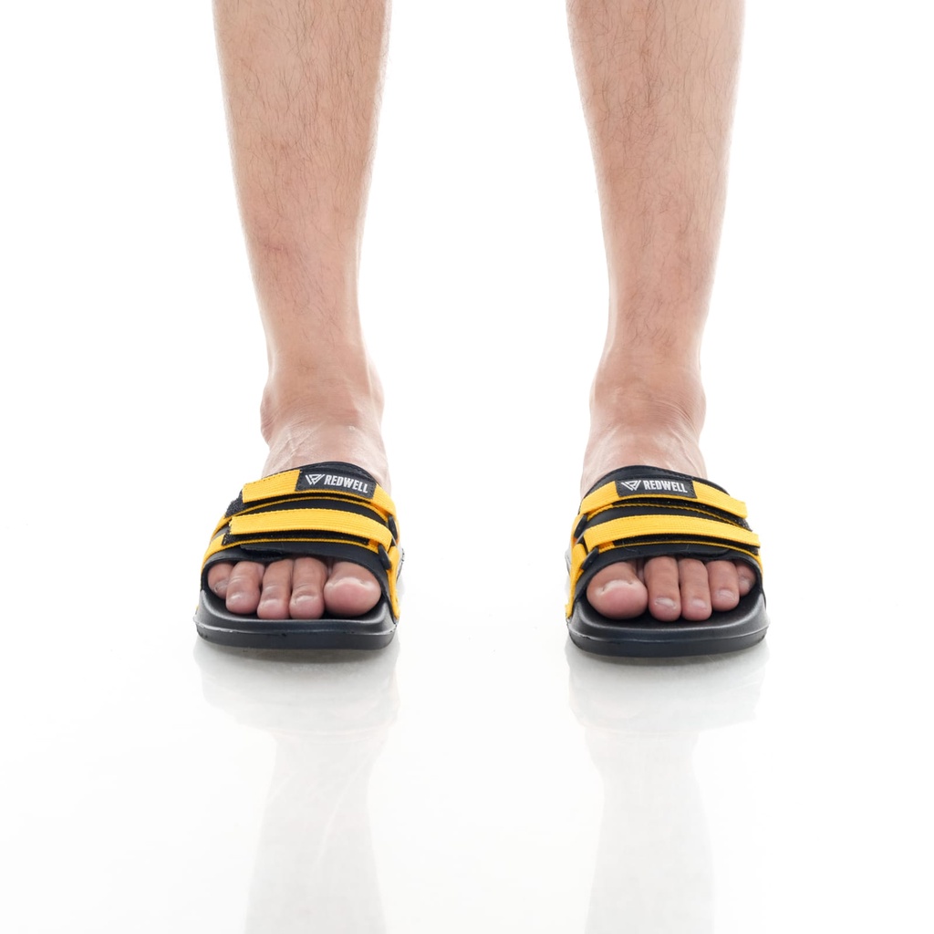 DISKON 50% GRATIS ONGKIR SELURUH INDONESIA  SANDAL KULIT PRIA REDWELL BROWN TAN KULIT SAPI ASLI ORIGINAL HANDMADE BANDUNG KASUAL SANTAI