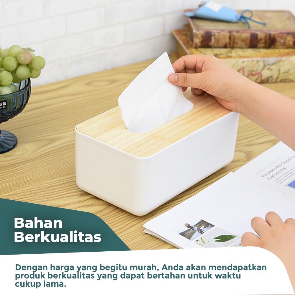 LEXJAKARTA  Kotak Tempat Tisu Tutup Kayu Desain Minimalis Berkualitas Murah Kotak Tisu Kayu Tempat Tissue Polos Persegi Estetik Tissue Box Aesthetic