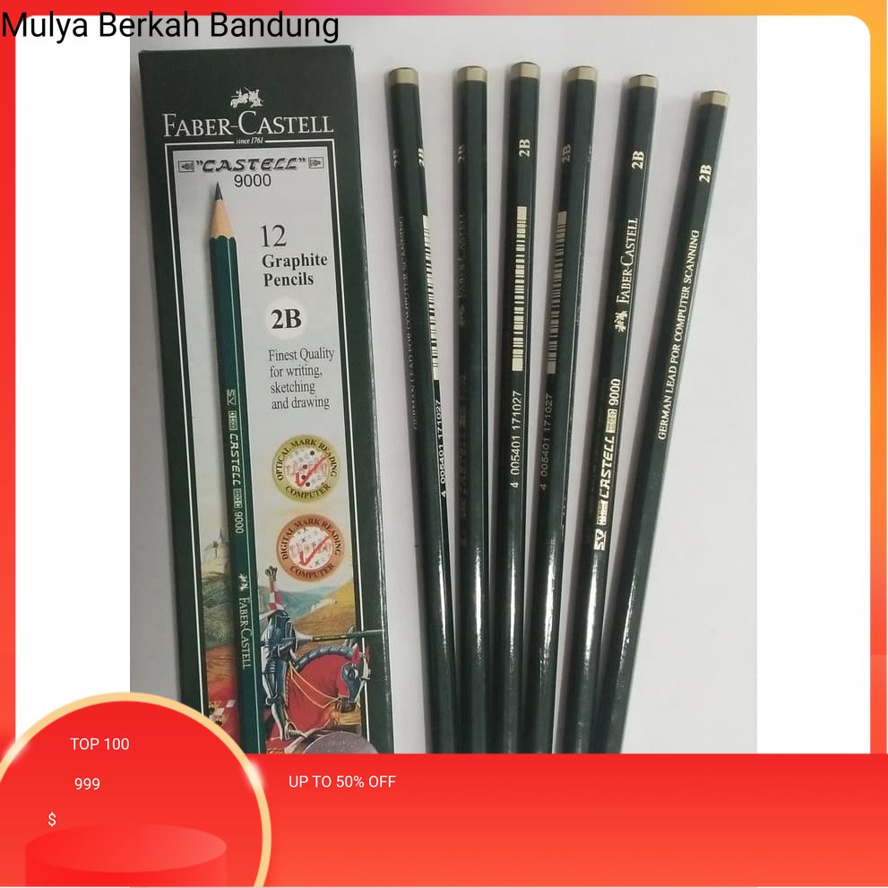 

Faber Castell pensil 2b 100%Original dijual per biji
