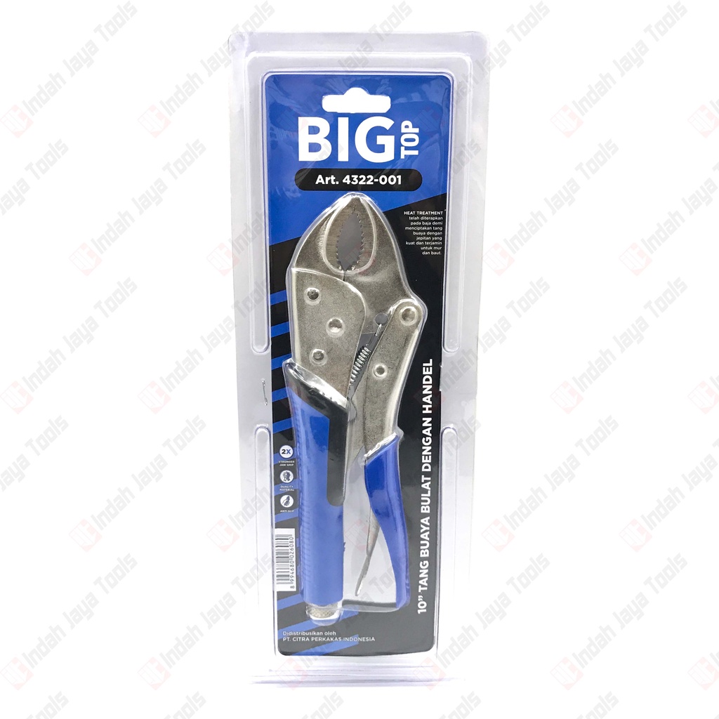 BIGTOP 4322-001 Tang Buaya 10 Inch GAGANG KARET Locking Plier Jepit