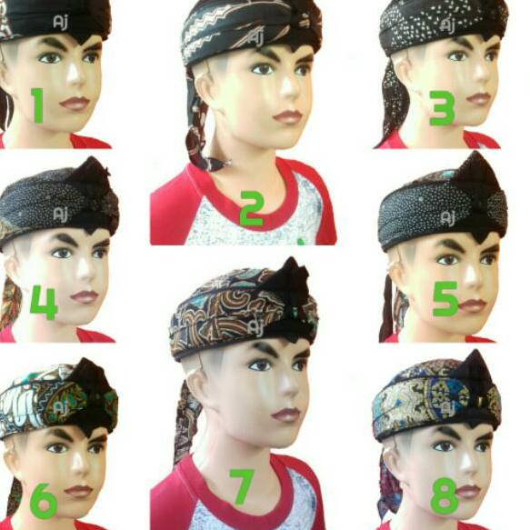 ABU.18Oc22y– blangkon anak bayi balita iket udeng batik jawa sunda tutup praktis tradisional kecil k