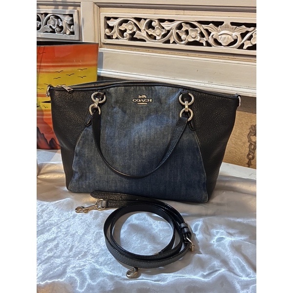 Preloved Coach Small Kelsey Denim Bag