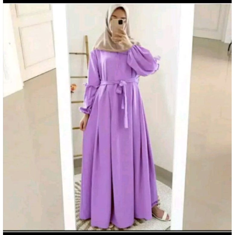 Aespa Maxi Dress Gamis Wanita Terlaris bahan Cringkel