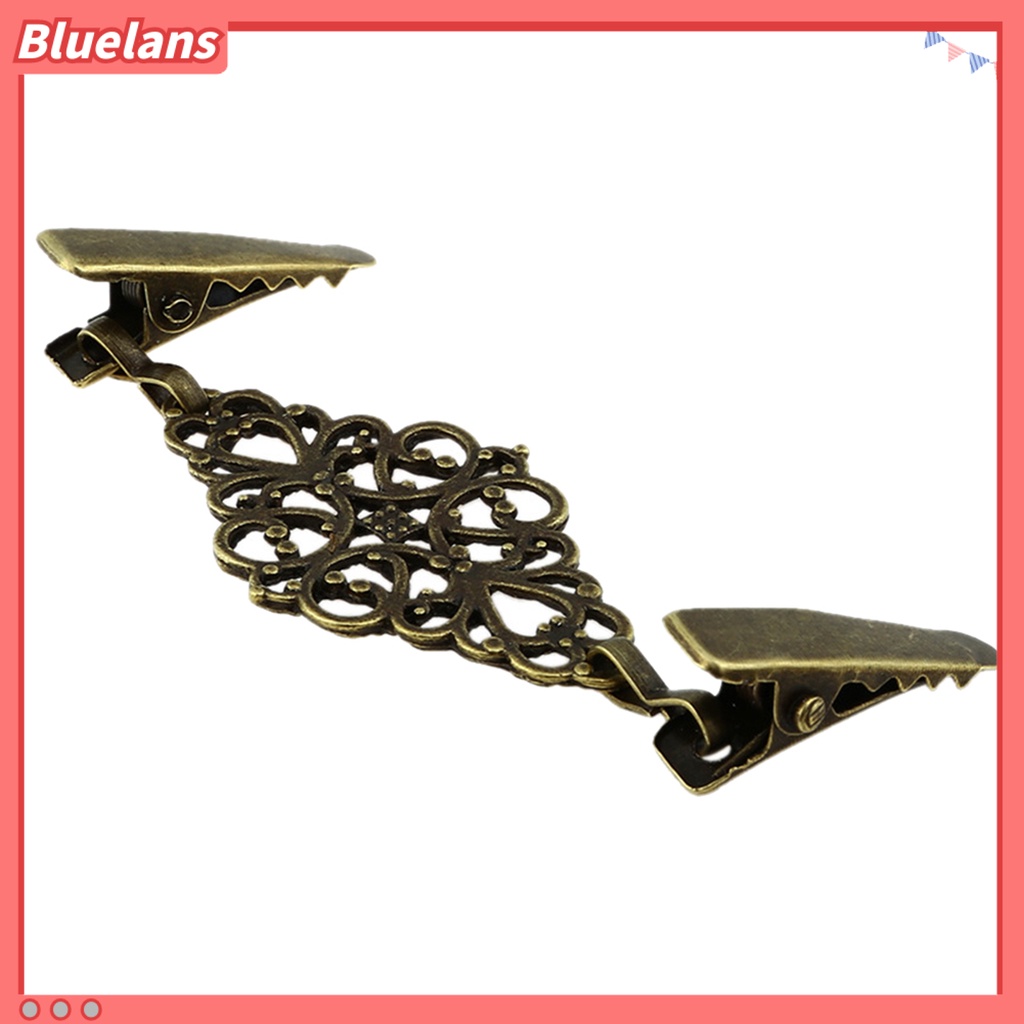 Bluelans Collar Clip Sturdy Rust-resistant Antique Pattern Vintage Collar Clip for Sweater