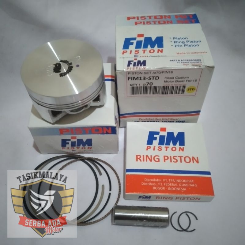 PISTON KIT FIM13 CUSTOM DOME MENTAH PEN 16 DIAMETER 70 71 72