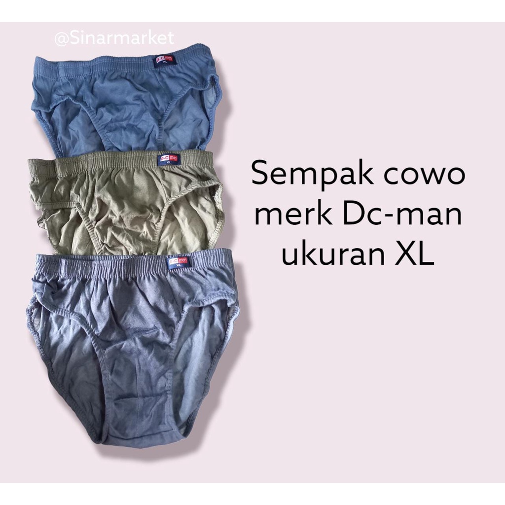 SEMPAK COWO MERK DC-MAN MIKA ISI 3PCS  M-L-XL