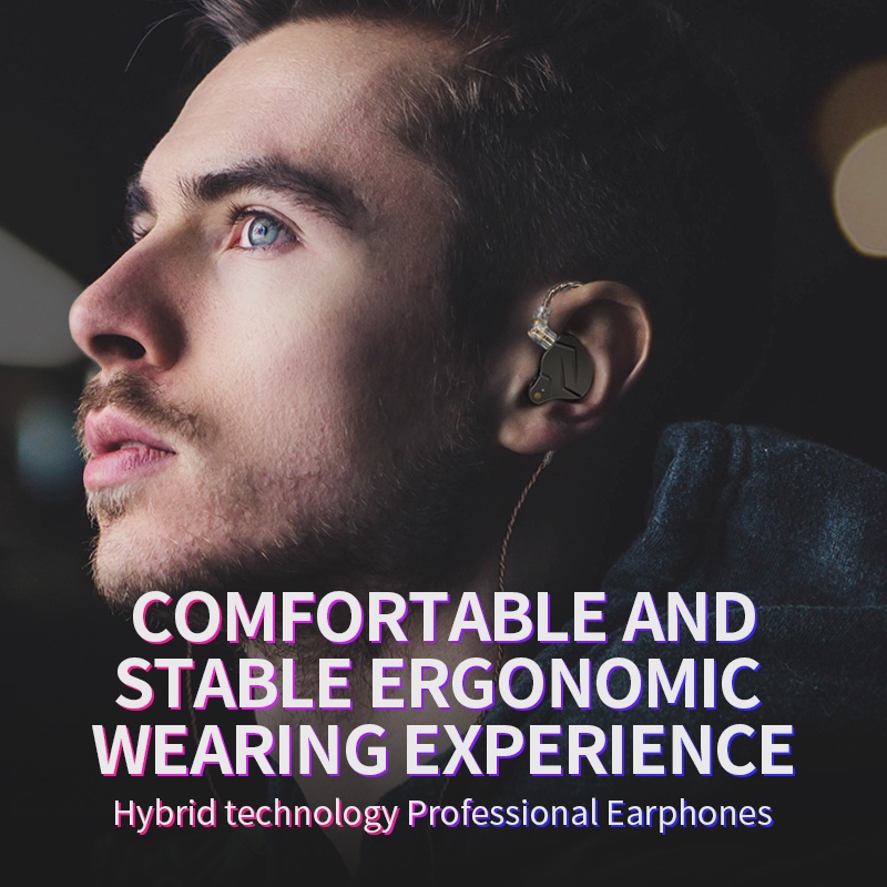 KZ ZSN Pro Metal In  Ear Earphone with Mic - Garansi Resmi