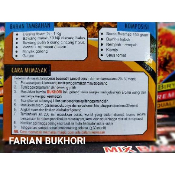 

BAYAR DITEMPAT✔️TEYBA MIX BASMATI RICE BUMBU NASI BIRYANI / NASI KABULI / NASI BUKHORI /NASI MANDI|RA1