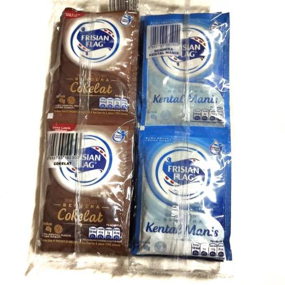 

codeTt0T4--Susu Bendera Kental Manis Sachet/ Sak - Frisian Flag - Per 2 PAK (LUSIN) - Isi 12 sachets x 40 gram