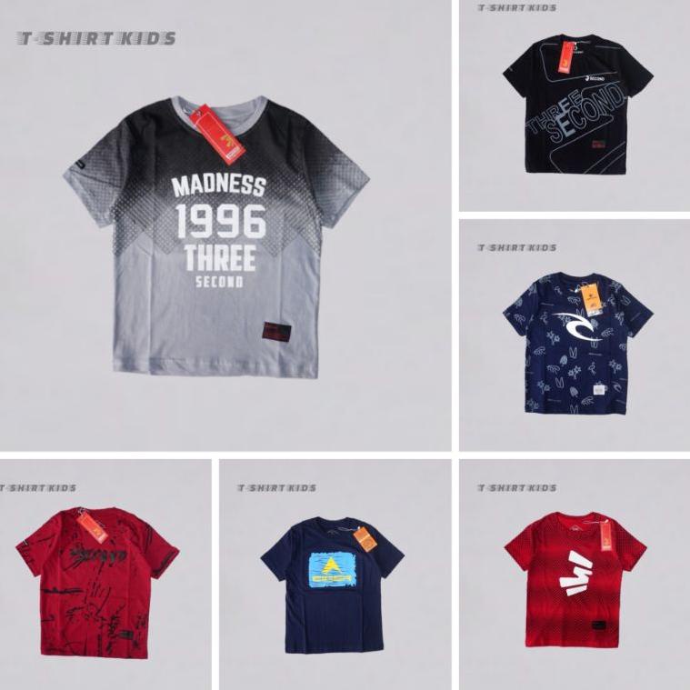 KAOS ANAK USIA 6 , 7, 8 , 9 , 10, 11, 12  TAHUN 3SECOND THREE SECOND THREESECOND KIDS {CHL.18Oc22т}