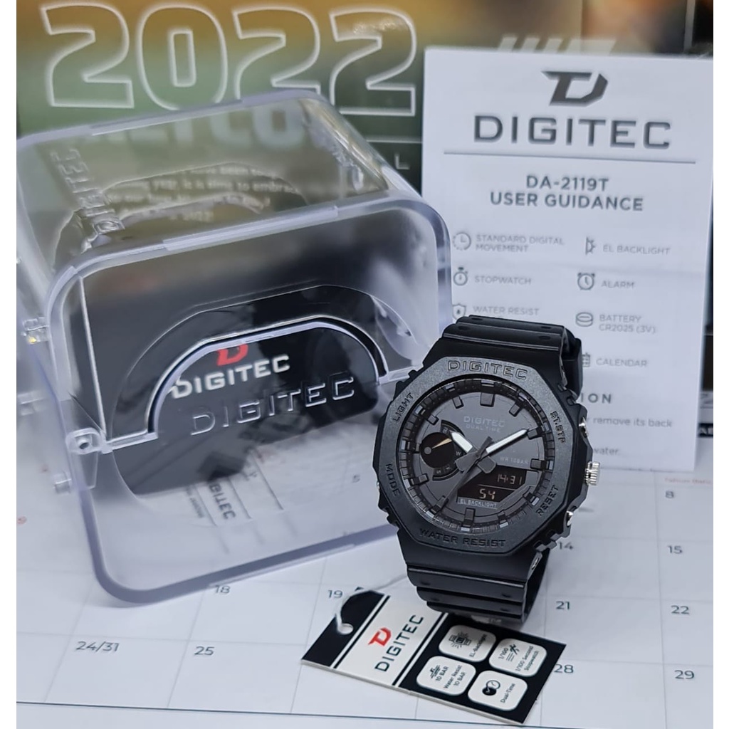 JAM TANGAN PRIA DIGITEC DA-2119T DA 2119T DG-2119 ORIGINAL