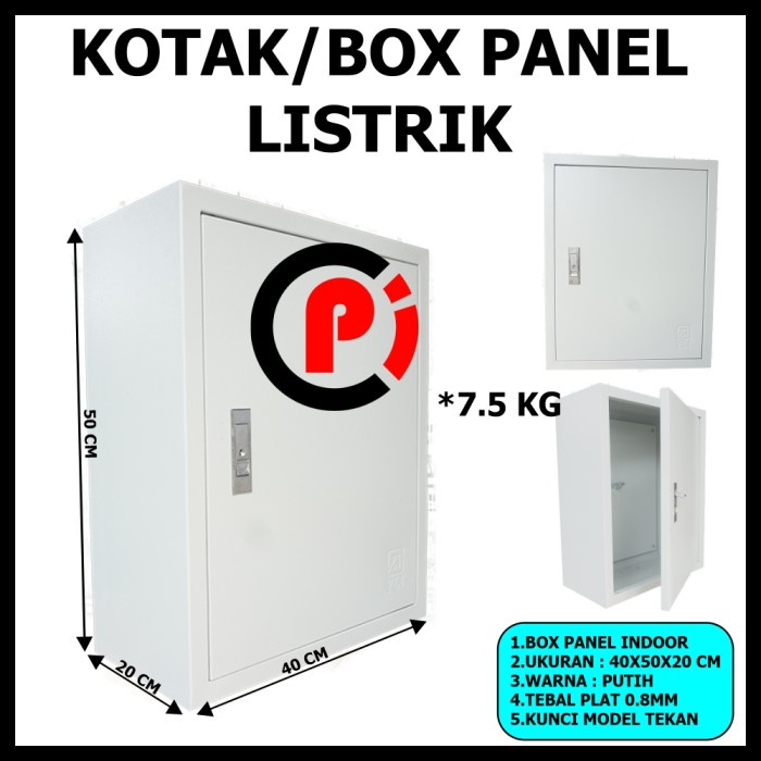 Box Kotak Panel Listrik Indoor Ukuran 50x40x20 cm bahan tebal 0.8 mm