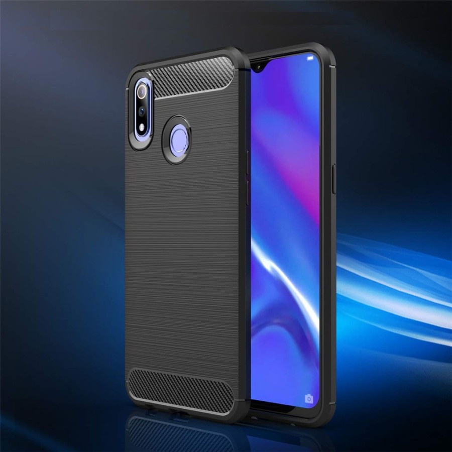 CASE SLIM FIT CARBON IPAKY REALME 3 PRO SOFTCASE - GA