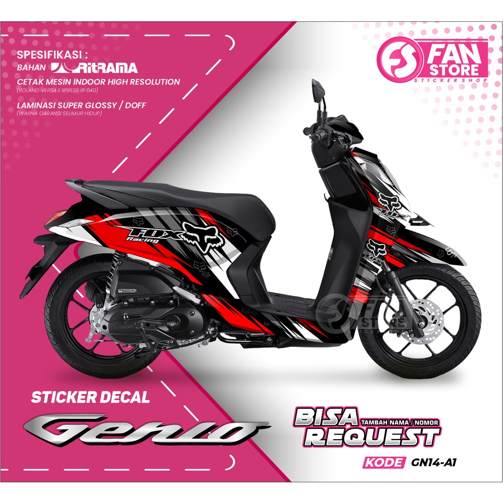 Stiker Decal Honda Genio 2020 Decal Variasi Genio 2020 Sticker Motor Genio 2020