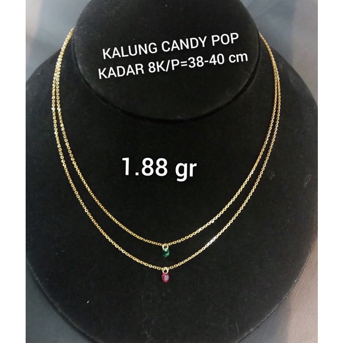 KALUNG AYU CANDY POP HIJAU MERAH KADAR 375 8K