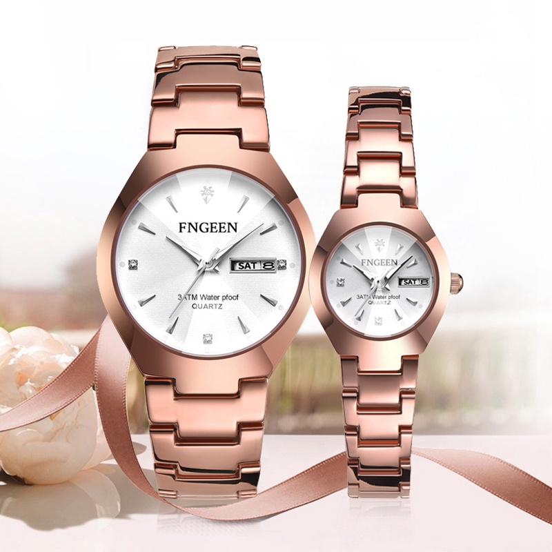 FNGEEN 5808 Jam Tangan Couple Anti Air  Fashion Santai Original Analog Quartz  Tahan Air Watch