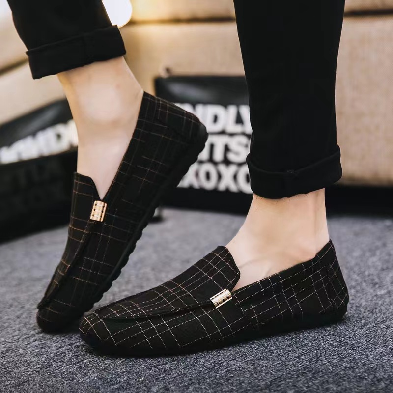 Highland Sepatu Slip on Pria  Kanvas Sepatu Santai Casual Formal Suede Kerja Kantor Kuliah KSC502