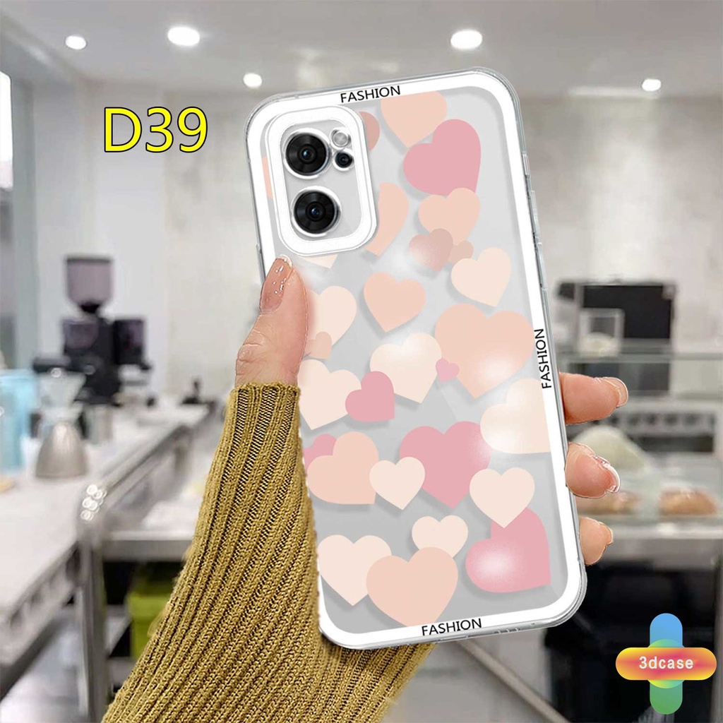 Case OPPO A57 A55 A7 A5 A9 A31 A53 A33 2020 A15 A54 A5S A3S A76 A96 A16 A95 A12 A1K A16E A16K A54S Reno 7 5 4 6 8 5F 5K 4F 4 5 06 Lite A74 A15S A52 A11K A92 A35 A11 A93 A32 A72 A94 A53S F19 F17 21 PRO A16S A77 Ins Love Heart TPU Shockproof Protector Cover