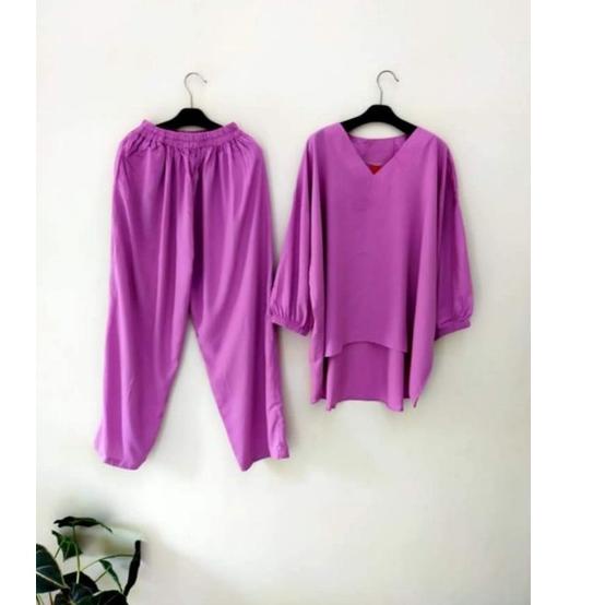 Menarik Setelan mama rosa jumbo /  setelan jumbo ld 140 / baju setelan wanita kekinian / one set pol