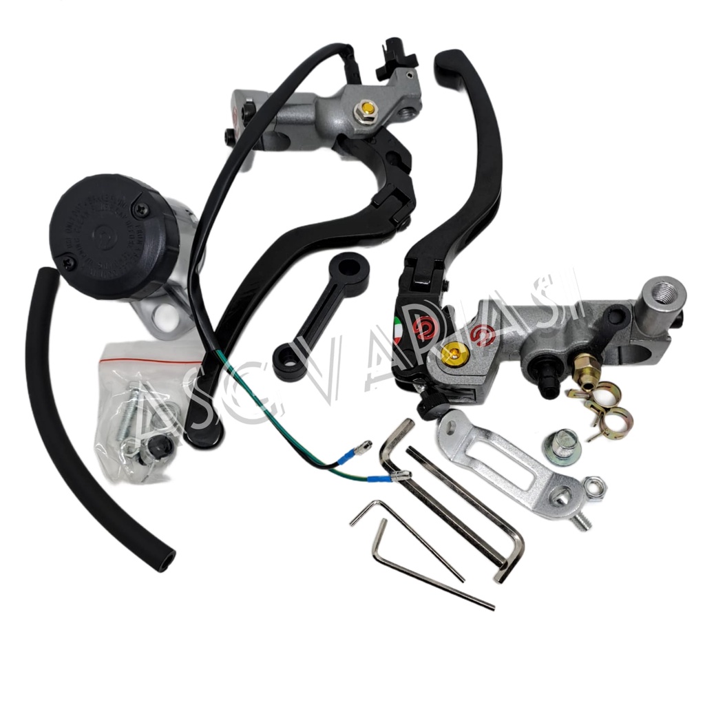 MASTER REM BREMBO IZUMI UNIVERSAL BEAT VARIO SCOOPY MIO KLX NINJA R15  SET KANAN KIRI PLUS TABUNG BI