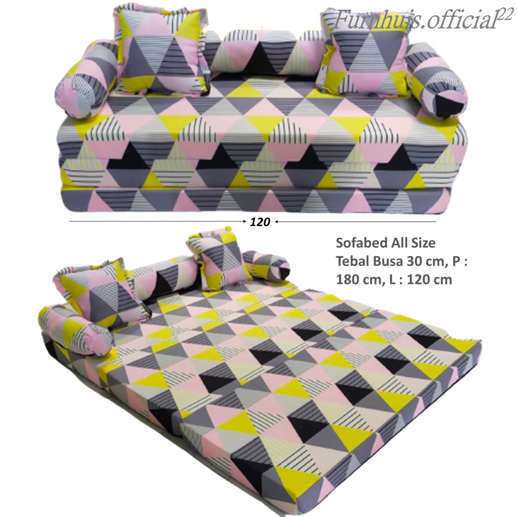 Jual Sofabed Kasur Lipat Minimalis 120 X 180 X 10 Sofa Bed Karakter ...