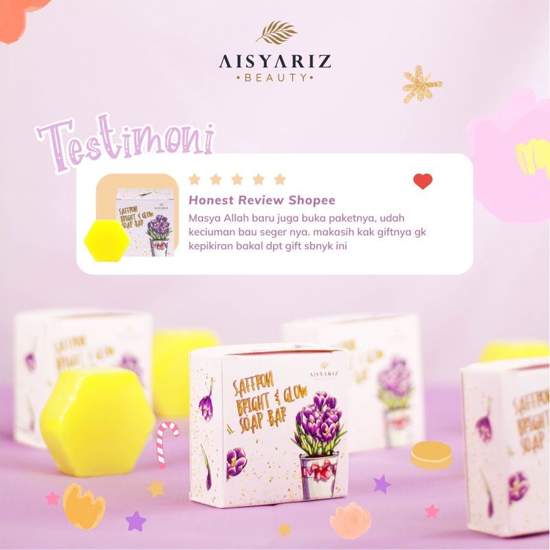 FREE GIFT‼️ [BPOM] SAFFRON BRIGHT &amp; GLOW SOAP BAR AISYARIZ BEAUTY