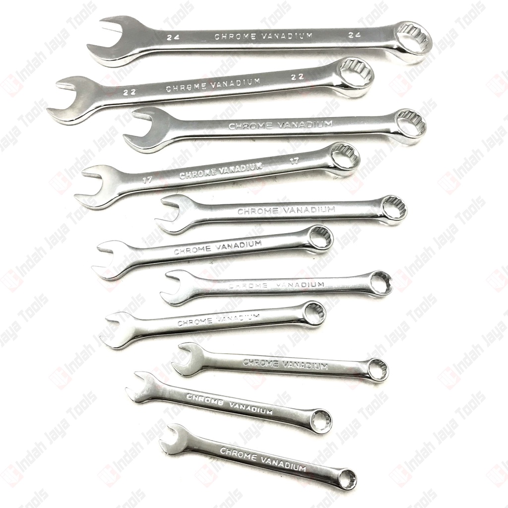 BISON Kunci RING PAS Set 11 Pcs 8-24 mm CRV Steel Combination Wrench