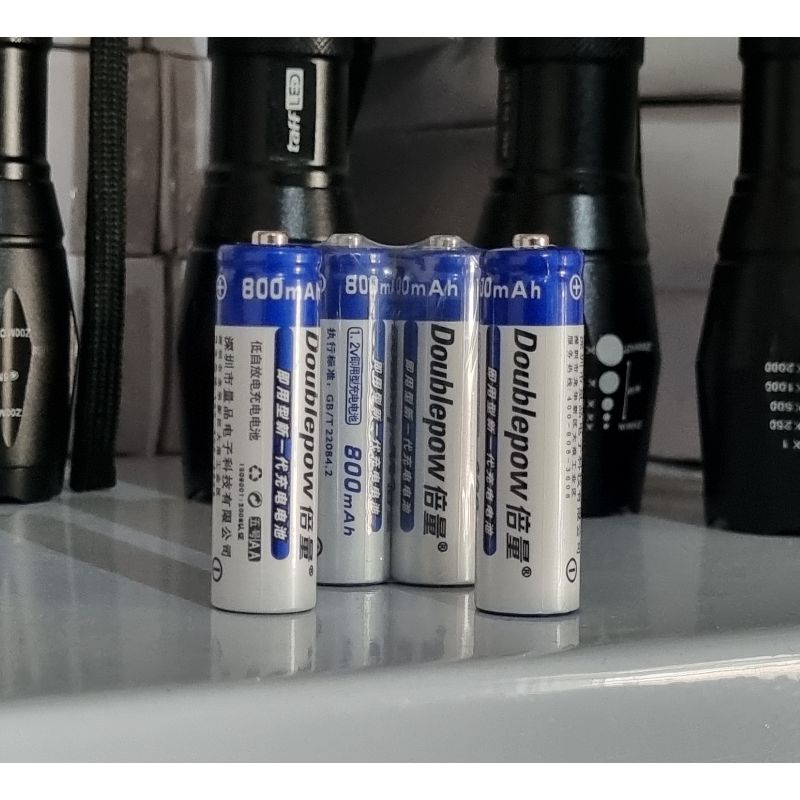 TERMURAH Baterai Cas DOUBLEPOW AA 800mAh Batrei isi Ulang Batre Rechargeable Baterei