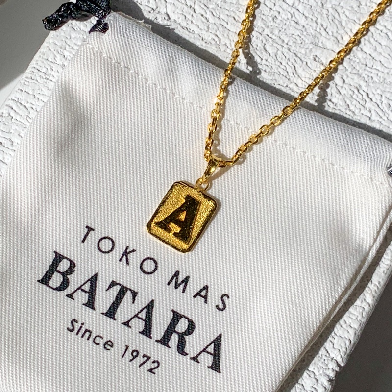 Liontin Inisial Huruf Emas Tua Asli Kadar 99% / Kadar 97% Custom Handamde