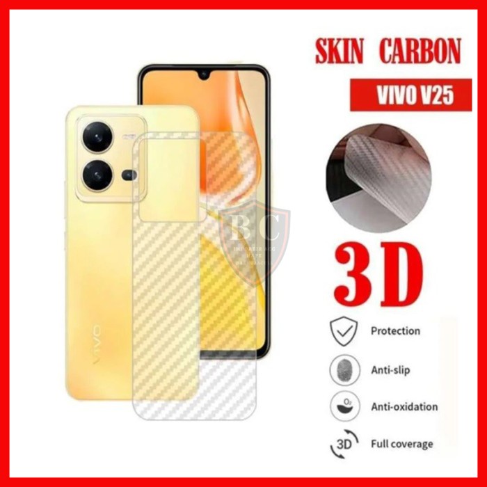 SKIN CARBON VIVO V25 - ANTI GORES BELAKANG VIVO V25 5G  V25E 5G VIVO V25 PRO 5G