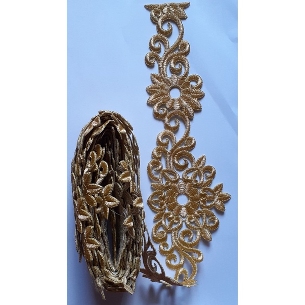 renda bordir ringroll/renda berkualitas/renda tempel/renda blus/renda kebaya/renda fashiont/renda bo