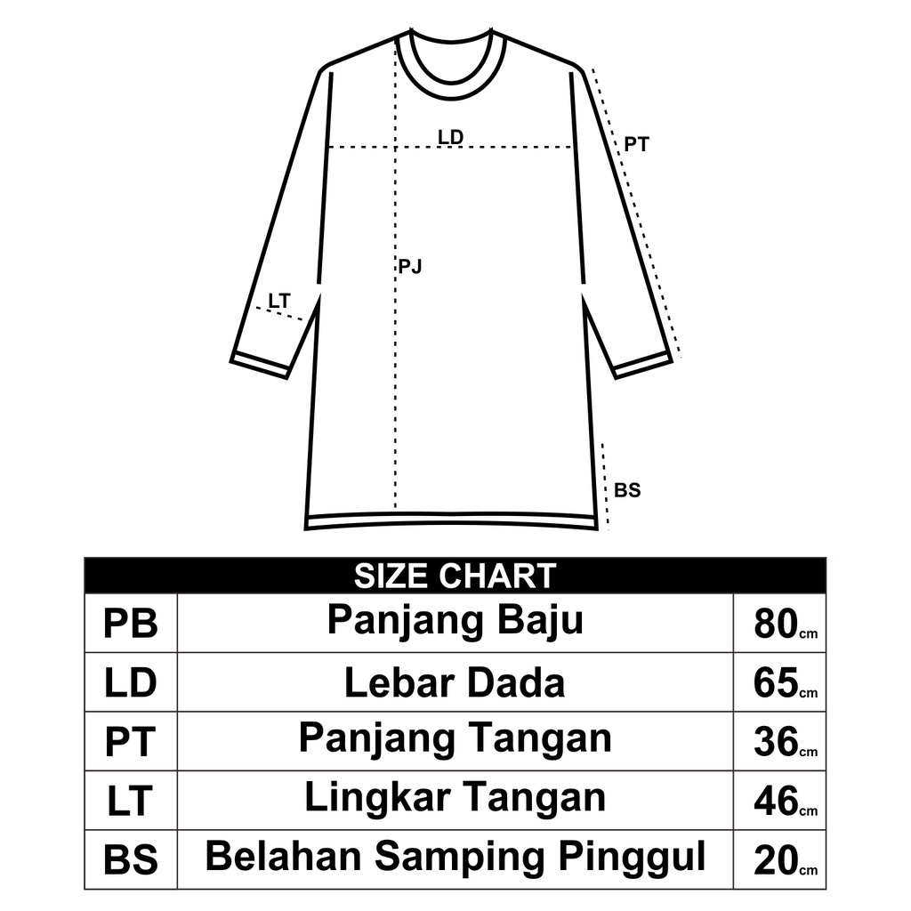 KAOS OVERSIZED SLIT DAILY TOP JUMBO XXL BASIC POLOS  LENGAN 7/8 COTTON COMBED 30S